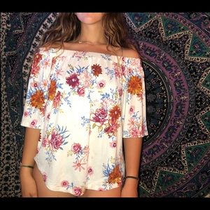 Off the shoulder floral top